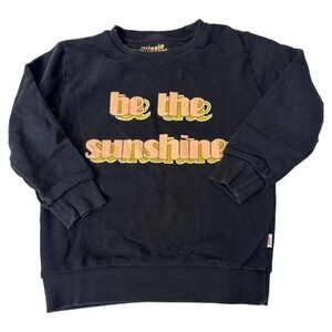 Missie Munster Girls Crewneck Longsleeve Sweatshirt Be The Sunshine Black Size 6